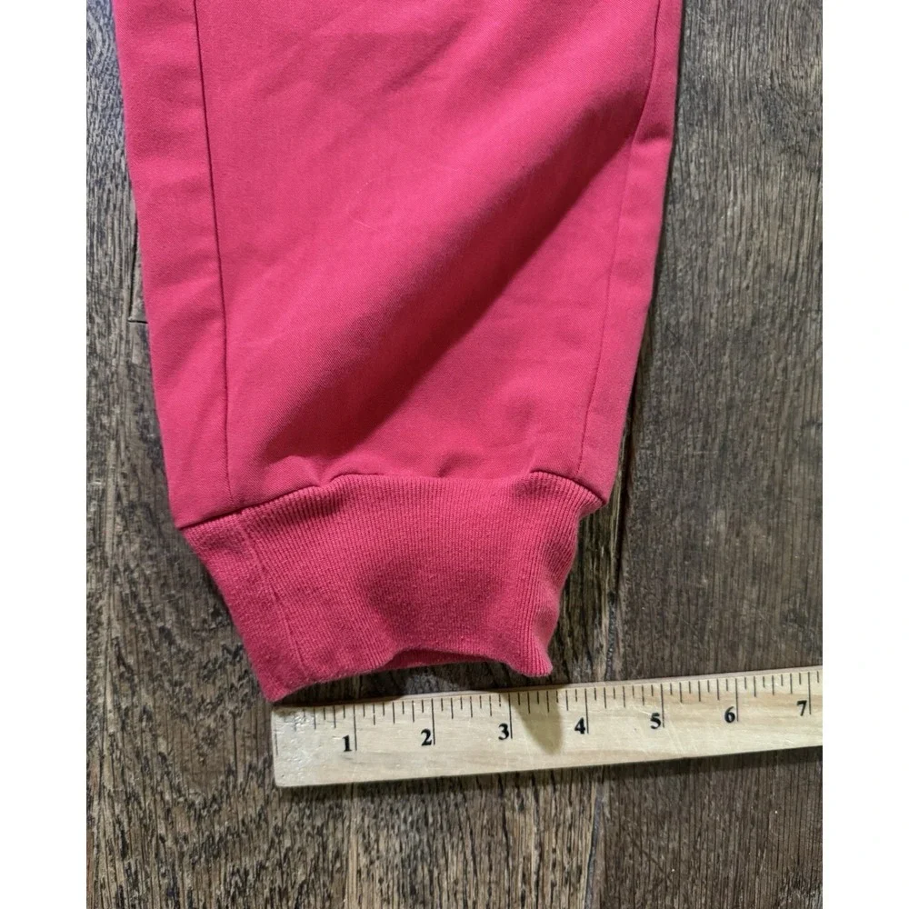 FIGS Scrub Pants Women's Size M Technical Collection Red Drawstring Cuffed Ankle